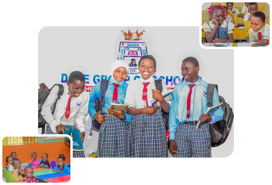 Dade Group of Schools students celebrating achievements and learning together